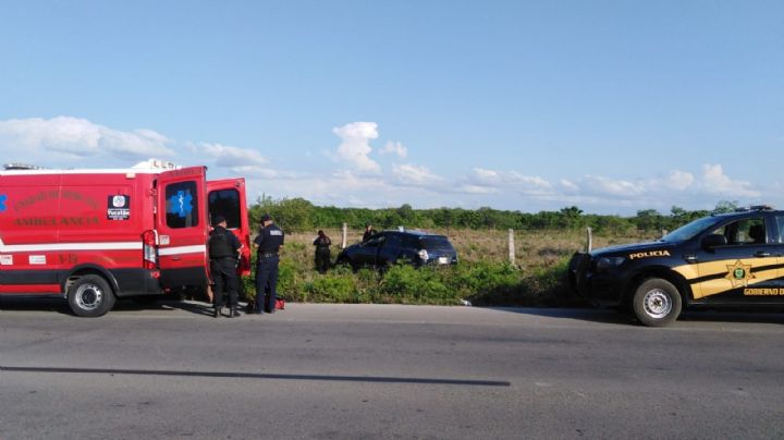 Dos lesionados tras volcadura en la carretera MÃ©rida -TizimÃ­n
